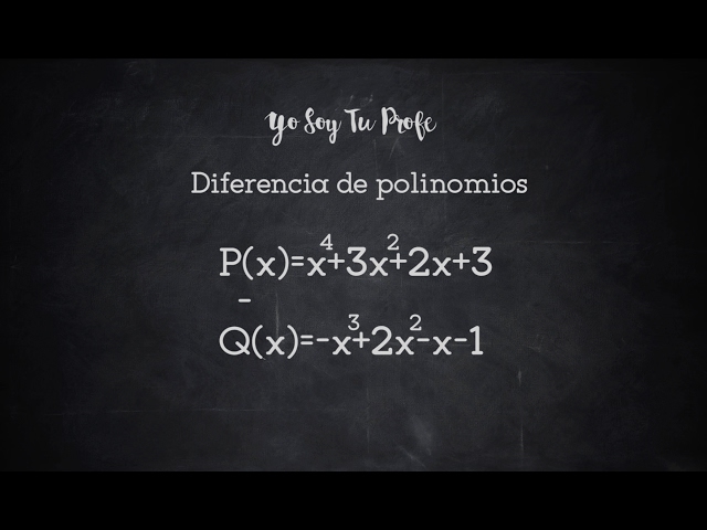 Diferencia de polinomios (Videotutorial)