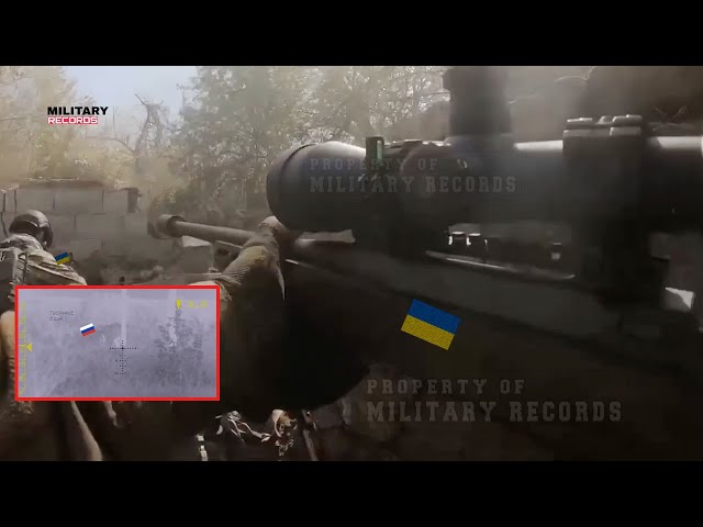 Dramatic Footage!! Ukrainian sniper shot down dozens Russian soldiers in 5 minutes at 1.8 miles