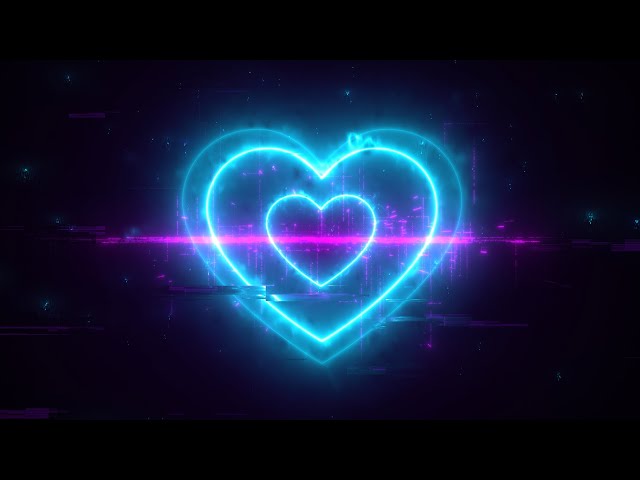 Cyberpunk Futuristic Neon Heart Background video | Footage | Screensaver