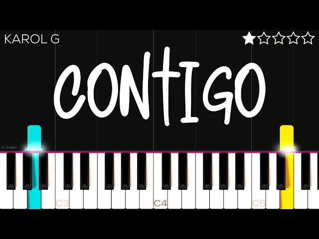 KAROL G, Tiësto - CONTIGO | EASY Piano Tutorial