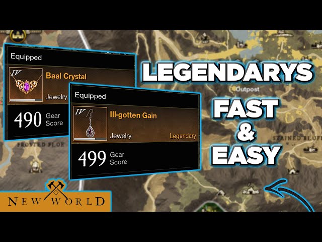 Two Easy & Free Legendarys Baal Crystal and Ill-gotten Gain New World MMO
