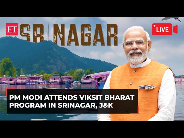 Prime Minister Narendra Modi attends 'Viksit Bharat' program in Srinagar, Jammu-Kashmir | Live