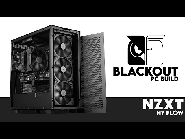 BLACKOUT NZXT H7 Flow?! | All Black PC Build Noctua NH-D15 Chromax | MSI RTX 3070 Ti, B550 Carbon