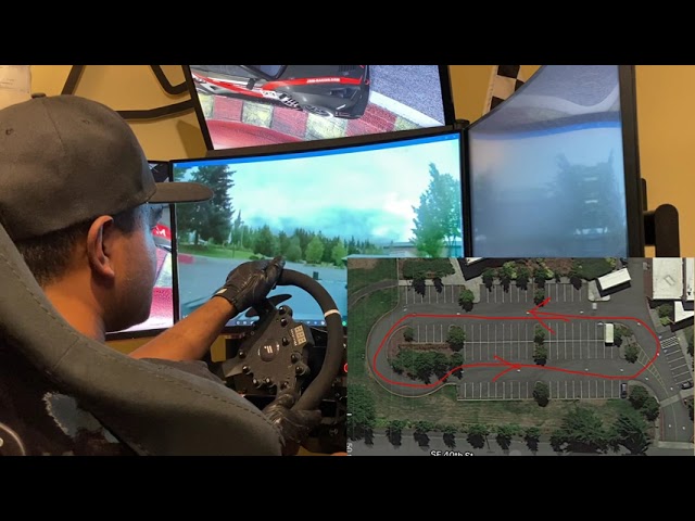 Driving an RC car over 60mph using my racing simulator (4G)