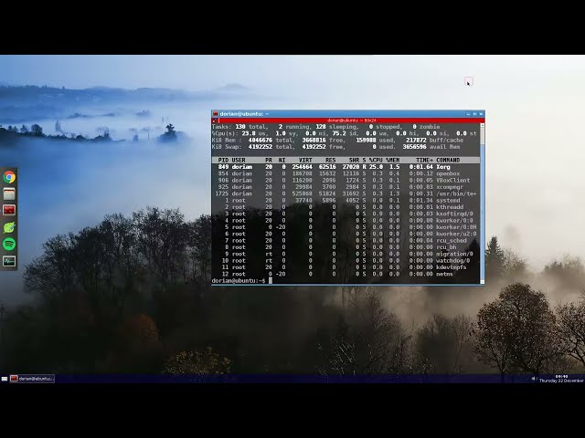 #3 My Custom Linux Desktop Environment CPU and Memory usage