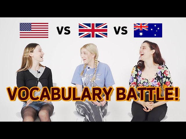 BRITISH vs  AMERICAN vs  Australian ENGLISH Differences!