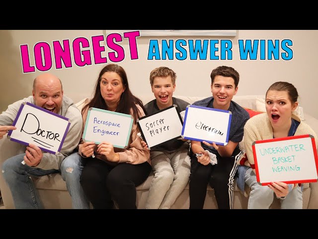 Longest Answer Wins in Real Life!