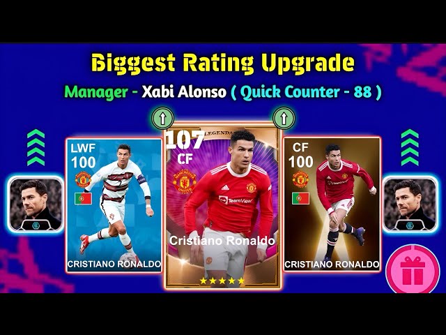 Cristiano Ronaldo 100 Rated Training with Booster Manager Xabi Alonso in efootball 2024 mobile
