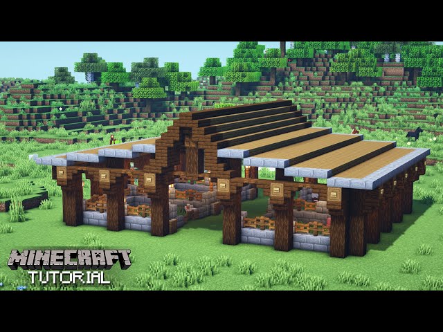 Minecraft: Animal Barn Tutorial (How To Build)