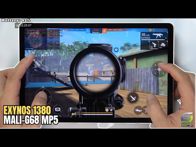 Samsung Tab S9 FE test game Free Fire