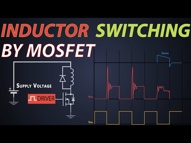MOSFET switching for an Inductor | Inductive spiking & Use of Freewheeling diode