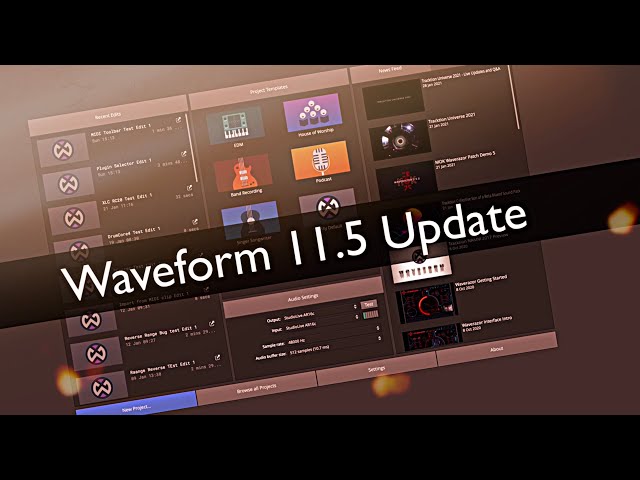 Tracktion Waveform 11.5 - New Features Walkthrough