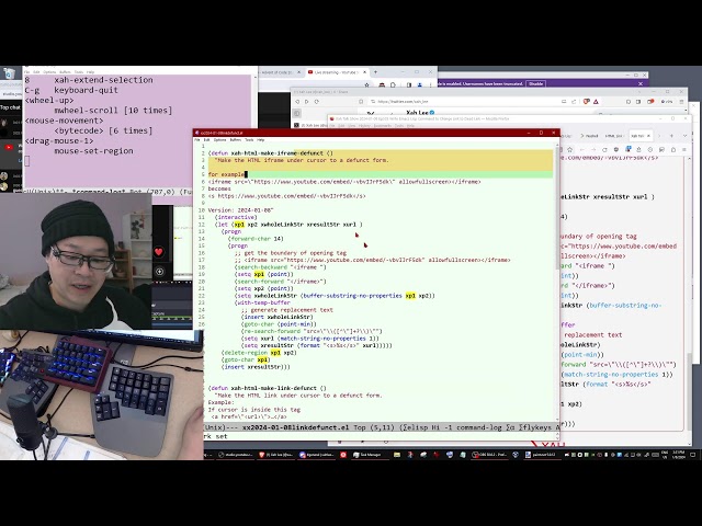 Xah Talk Show Ep528 NuleaTrackball, Emacs Lisp Command to Change Link to Dead Link