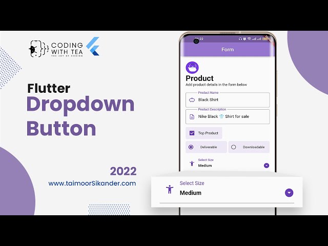 3.6 DropDown Button in flutter - DropdownFormField Flutter 2023