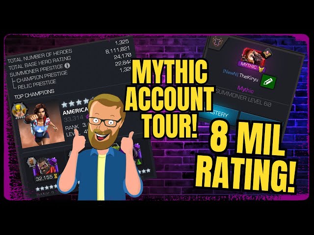 My Account Tour! 8 Million Hero Base Rating! 6 Rank 3 7 Stars!