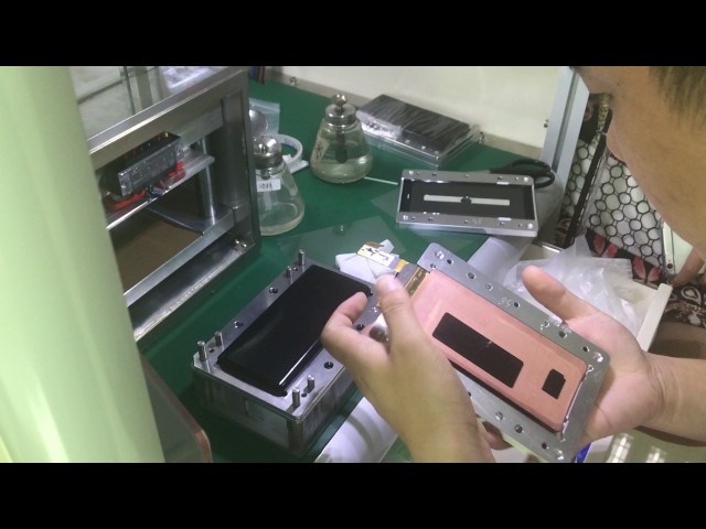 Samsung s8 plus broken glass LCD repair by YMJ vacuum laminating machine no need bubble remover