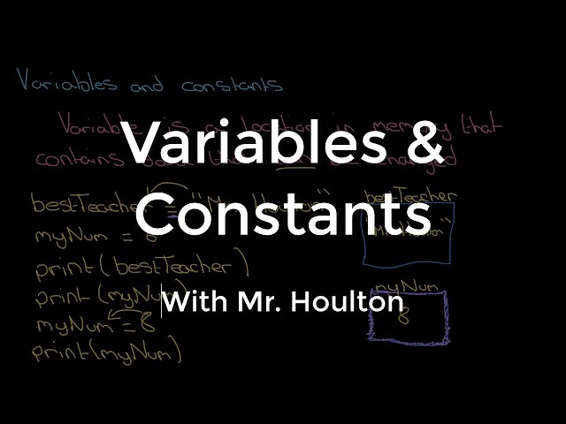 2.2.1 Variables and Constants  - Revise GCSE Computer Science
