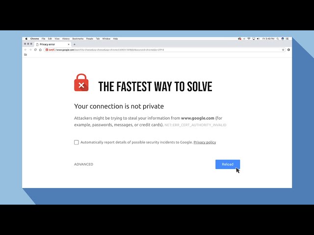 FIX Your Connection is not private Google Chrome? (you say OMG)