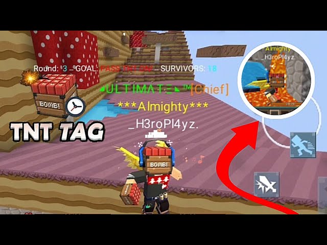 I went out of the map and this happened...😂  *TNT TAG* | Blockman GO