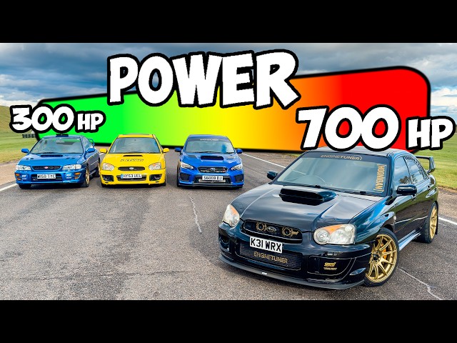 We Drove Subarus from 300 HP to 700 HORSEPOWER