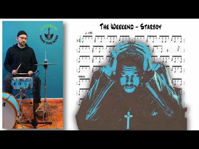 The Weeknd - Starboy ( Drumcover, Drumlesson, Drumtutorial, Sheet ) auf dem Schlagzeug spielen