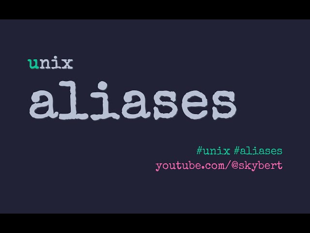 Unix shell aliases