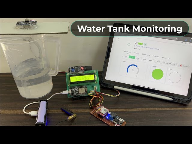 GSM Based Water Tank  Level Monitoring System on Blynk with SMS Alert