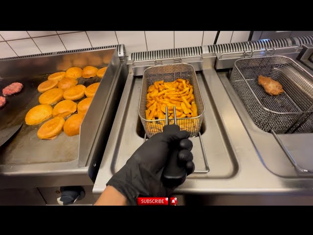 Pov: 35 Minutes Of CHEESE BURGER MAKING 🍔🍔 | Sunday Morning Rush😱 || Burger Hytten Solrød 😊