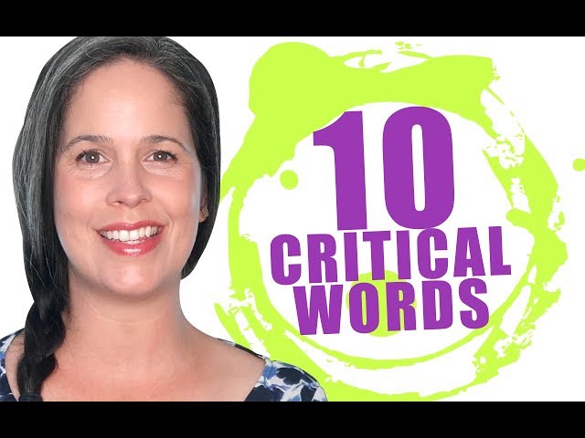 ENGLISH: 10 Critical Words! (5/11)