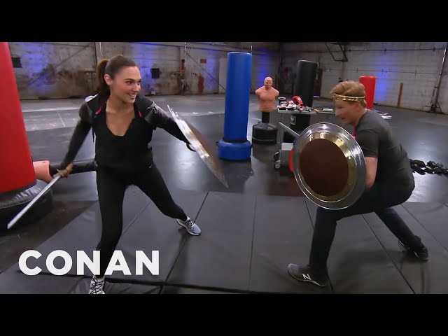 Conan Works Out With Wonder Woman Gal Gadot | CONAN on TBS