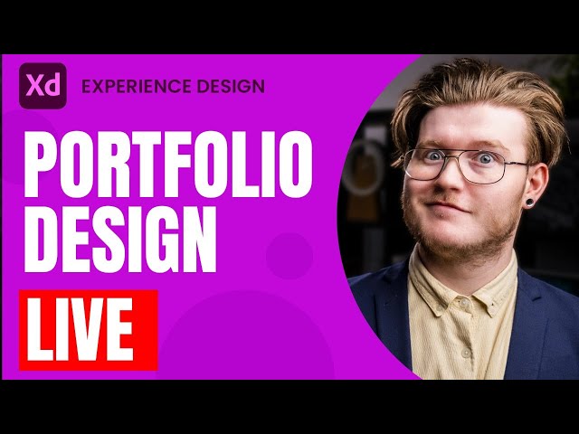 🔴 LIVE Portfolio Design in Adobe XD
