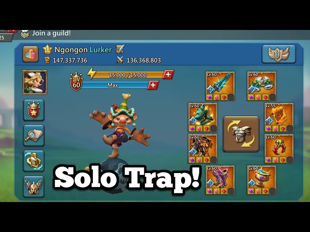 180m Solo Trap Eating Rallies! - Lords Mobile
