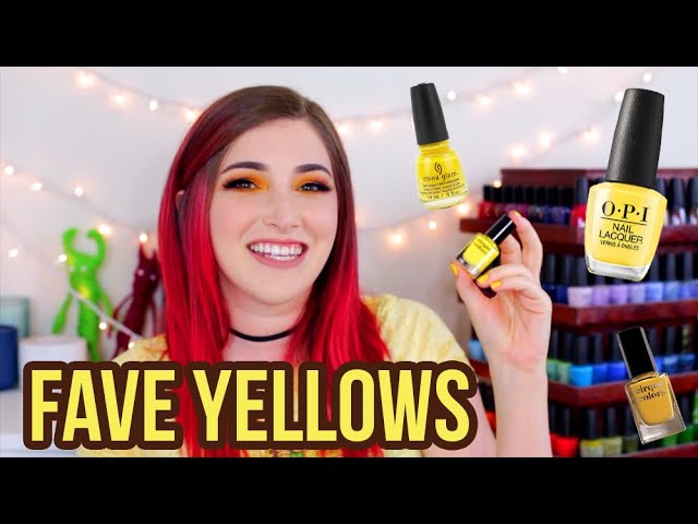 My Top 12 FAVORITE Yellow Nail Polishes! || KELLI MARISSA