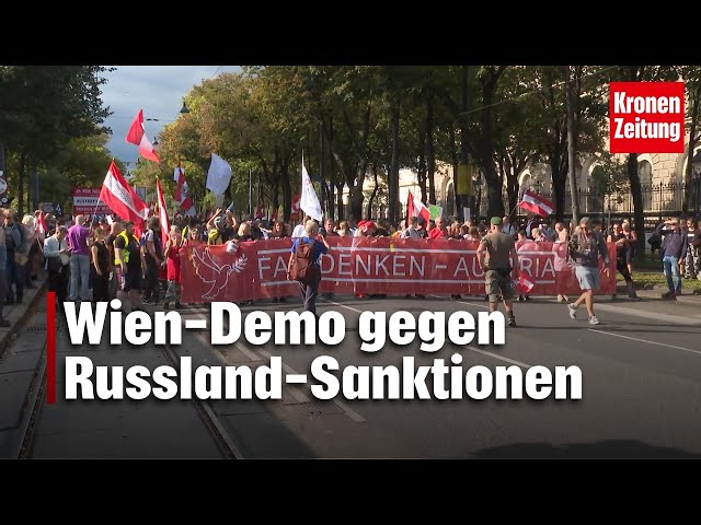 Wien-Demo gegen Russland Sanktionen und Teuerungen