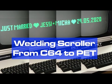 C64 to PET Cross-Development: Smooth Scrolling Wedding Banner