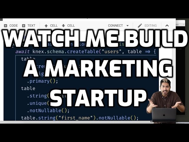 Watch Me Build a Marketing Startup