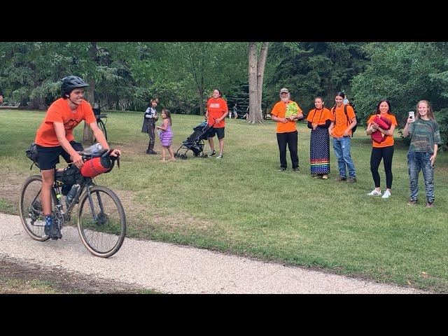 20-year-old cycles 3,000 km to every residential school in Saskatchewan