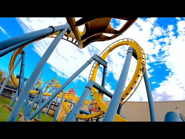 Batman The Roller Coaster! Front Seat 4K POV! Six Flags Over Texas