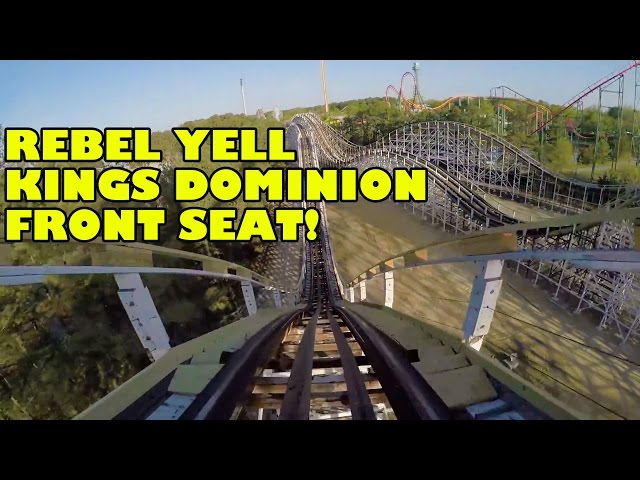 Rebel Yell Wooden Roller Coaster!  Front Seat View! Kings Dominion #rollercoaster #rollercosterpov