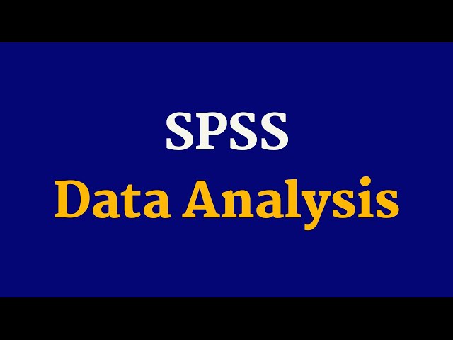 SPSS Tutorial for data analysis | SPSS for Beginners | Part 2