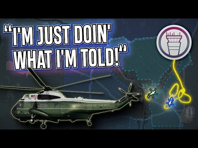 Police Helicopter Gets Too Close to POTUS in MARINE ONE [ATC audio]