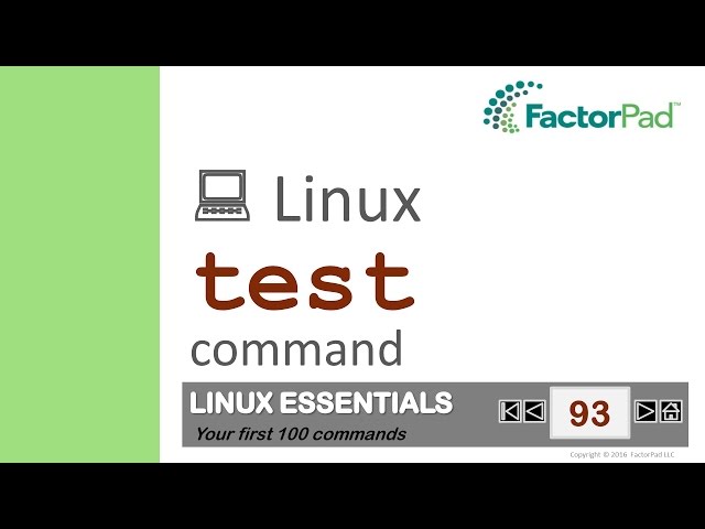 Linux test command summary with examples