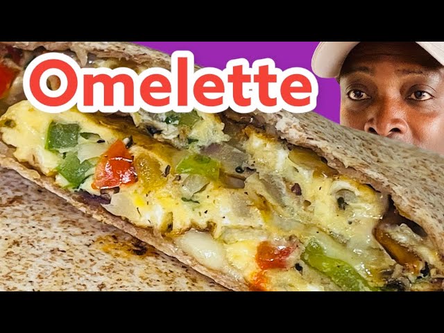 Cheese egg omelette with Wrap and vegetable!