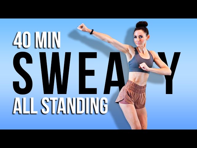 40 MIN SWEATY CARDIO HIIT - All Standing Home Workout - No Equipment, No Repeats (Feel Unstoppable!)