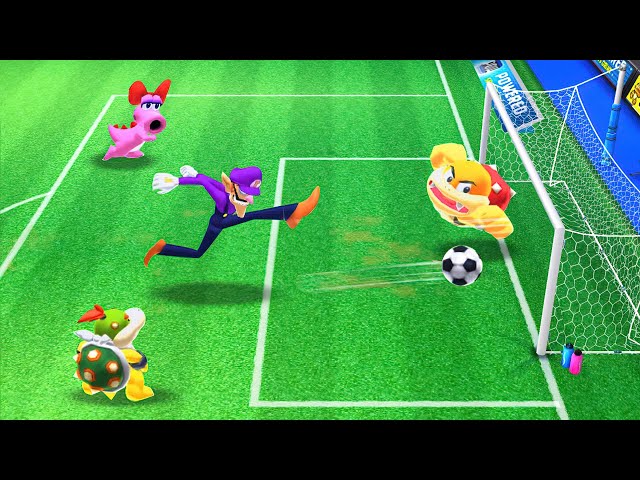 Mario Sports Superstars Football - Team Waluigi Vs Team Bowser Jr (Master Difficulty)