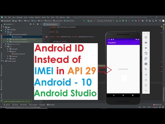 Android ID in Android 10 - API 29 | Android Tutorial's