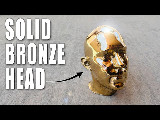 I Cast My HEAD In SOLID BRONZE! - Metal Casting Art At Home