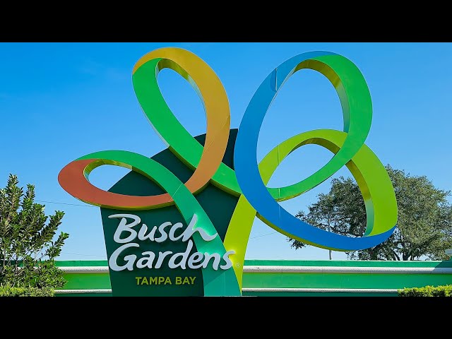 Busch Gardens Tampa Bay 2023 Walking Tour in 4K - Tampa, Florida
