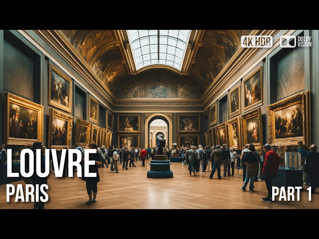 Inside Louvre Museum Paris, Mona Lisa (Part 1) 🇫🇷 France [4K HDR] Walking Tour
