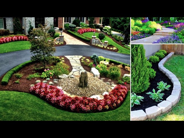 Landscape Design, 50 Beautiful Front Yard Flower Bed Ideas!